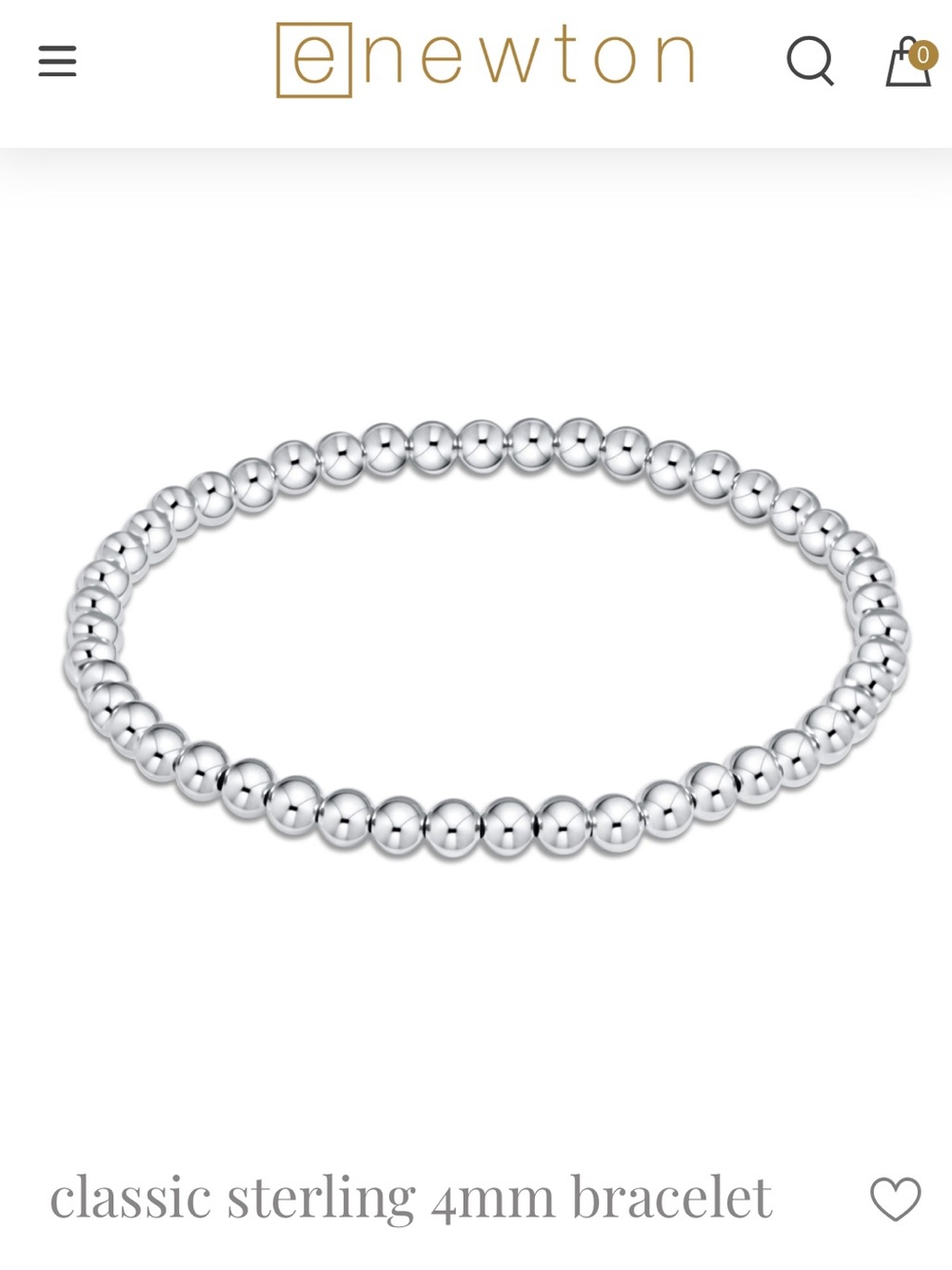 enewton 4 mm Sterling Bead Bracelet in Silver